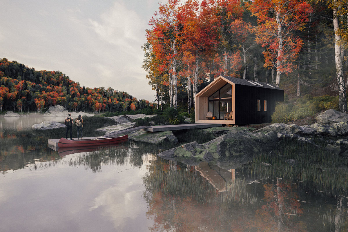 backcountry hut co modern prefab cabin on the lake